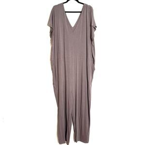 Universal Standard Jemma V Neck Jumpsuit Brown Size XL